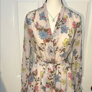 FAVLUX Multicolor Floral Long Sleeve Dress